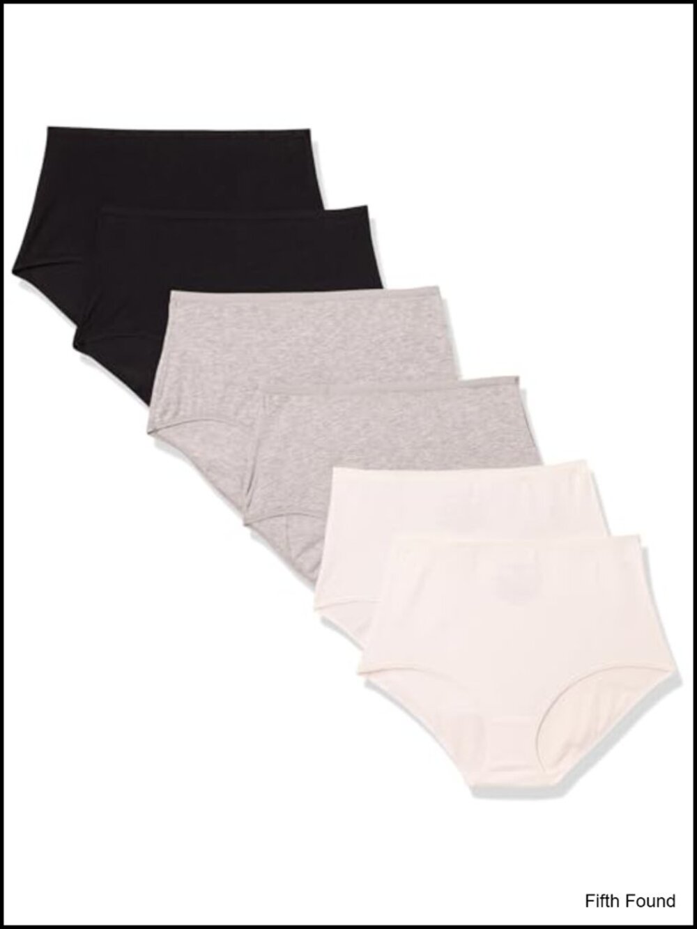 6-Pack Cotton High Waist Full Coverage Brief Panties Breathable
